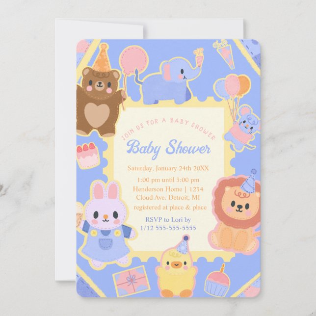 Oh Baby Wild Delight Invitation (Front)