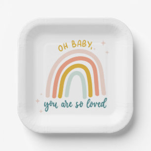 Oh Baby You Are So Loved Paper Plate
