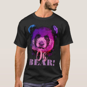 "OH BEAR" Funny Cool Purple Panda T-Shirt