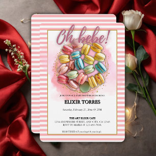 Oh bebe French Patisserie Baby Shower  Invitation