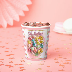 Oh bebe French Patisserie Baby Shower Paper Cups