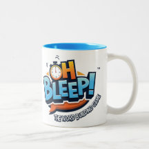 Oh Bleep! Logo Mug Two-Tone Blue