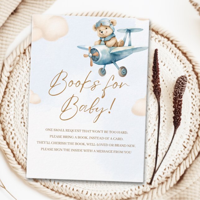 Oh Boy, Adorable Bear Baby shower boy Enclosure Card (Creator Uploaded)