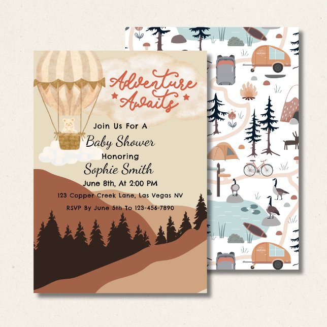 Oh Boy, Adventure Awaits, Hot Air Balloon Invitation (Creator Uploaded)
