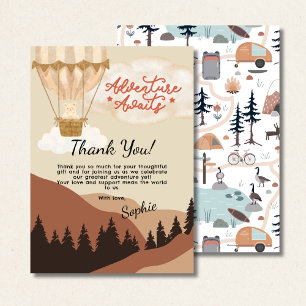 Oh Boy, Adventure Awaits, Hot Air Balloon  Thank You Card