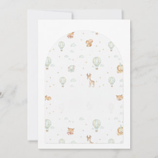 Oh Boy! Adventure Begins Arched Baby Shower Invita Invitation