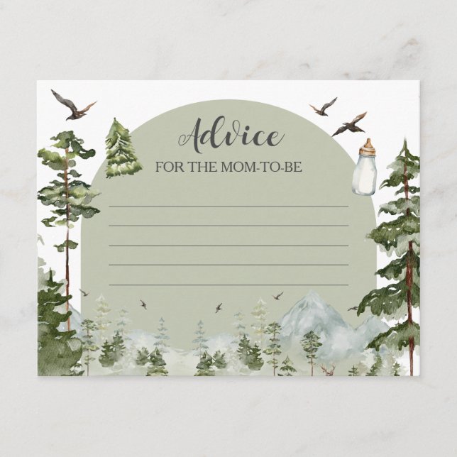 Oh Boy Adventure Pine Forest Advice For Mum Enclosure Card (Front)