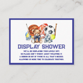 Oh Boy ALL STAR SPORT Baby Shower Display Shower Enclosure Card