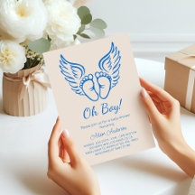 Oh Boy! Angel Wings Baby Shower for Boys 