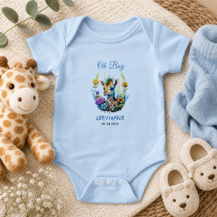 Oh Boy! Baby Giraffe Baby Shower Bodysuit