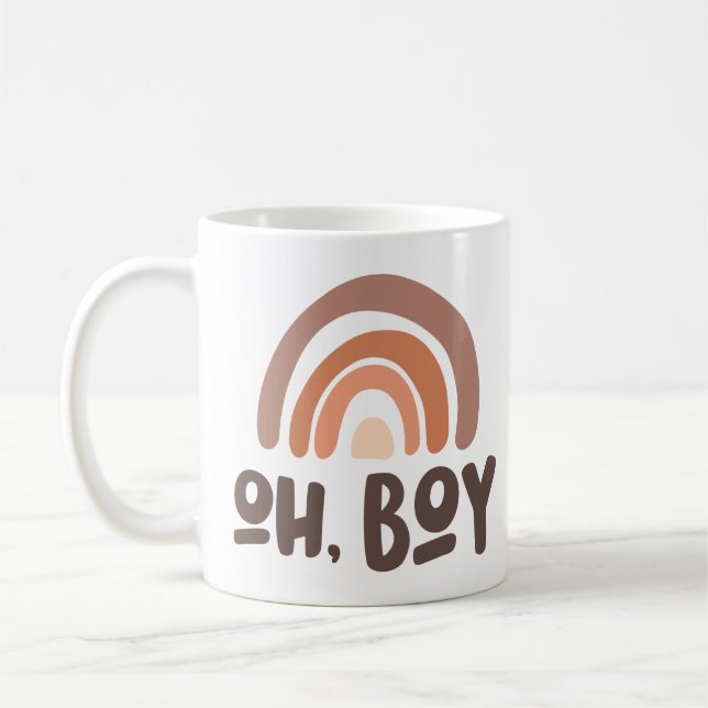 Oh Boy Baby Rainbow Coffee Mug (Left)