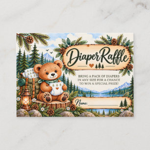 Oh Boy Baby Shower Adventure Woodland Mountain Enclosure Card