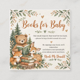 Oh Boy Baby Shower Adventure Woodland Mountain Enclosure Card