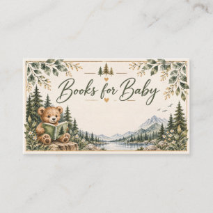 Oh Boy Baby Shower Adventure Woodland Mountain Enclosure Card