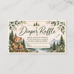 Oh Boy Baby Shower Adventure Woodland Mountain Enclosure Card