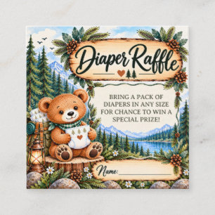 Oh Boy Baby Shower Adventure Woodland Mountain Enclosure Card