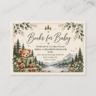 Oh Boy Baby Shower Adventure Woodland Mountain Enclosure Card
