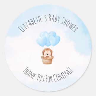 Oh Boy! Baby Shower Classic Round Sticker