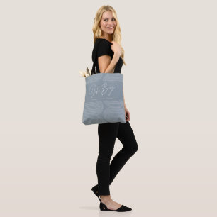 Oh boy Baby shower geometric modern blue elegant  Tote Bag