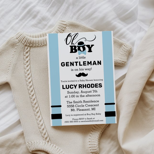 Oh Boy! Baby Shower Invitation  (Creator Uploaded)