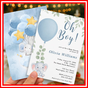 Oh Boy Baby Shower Invitation