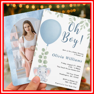 Oh Boy Baby Shower Invitation
