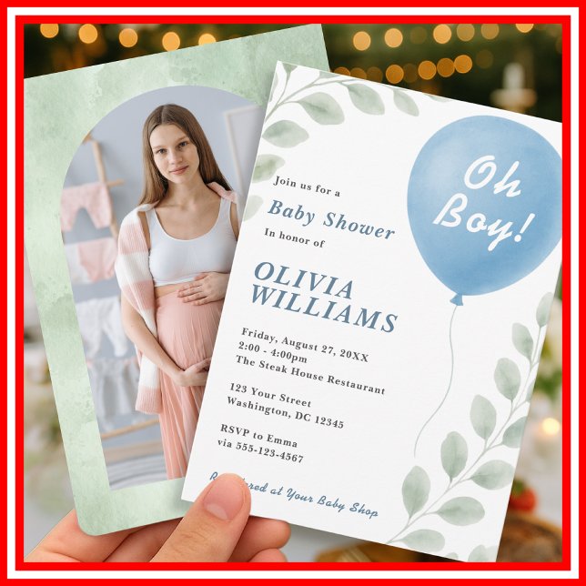 Oh Boy Baby Shower Invitation (Creator Uploaded)