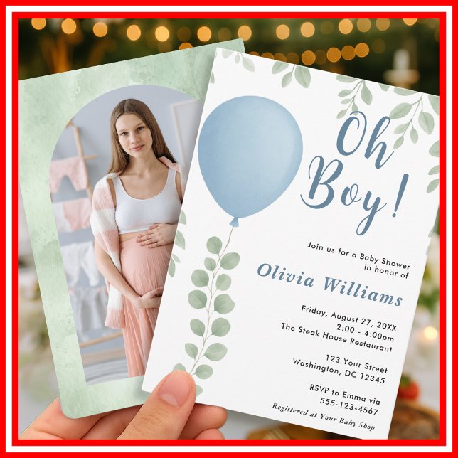Oh Boy Baby Shower Invitation (Creator Uploaded)