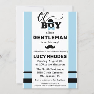 Oh Boy! Baby Shower Invitation 