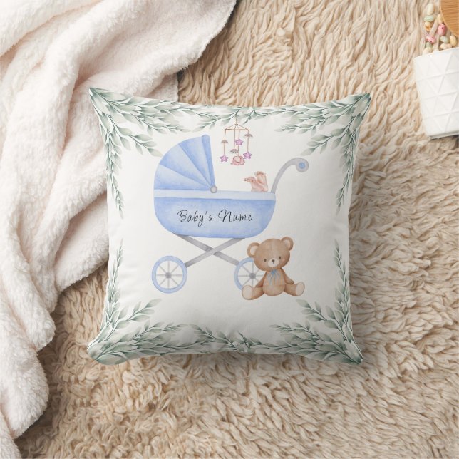 Oh Boy Baby Stroller and Mobile Personalised Cushion (Blanket)
