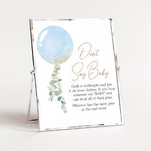 Oh Boy Balloon Baby Shower Don't Say Baby Poster