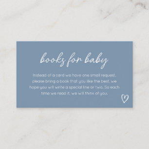 Oh Boy Boho Minimalist Baby Shower Books for Baby Enclosure Card