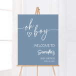 Oh Boy Boho Minimalist Baby Shower Welcome Poster<br><div class="desc">Make your event special with this Modern Blue Baby Shower with our cute and lovely printable Welcome Sign featuring adorable Boho Minimalist Baby Shower theme. Download,  personalise,  and create lasting memories with this perfect touch for your joyous celebration!

BS655</div>