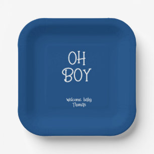 Oh Boy! Boy baby Paper Plate