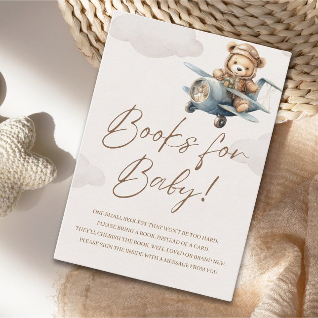 Oh Boy, Brown Bear Baby shower boy Enclosure Card (Creator Uploaded)