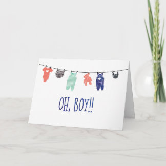 Oh, Boy! | Congratulations on baby greeting card