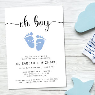 Oh Boy Couples Baby Shower Invitation