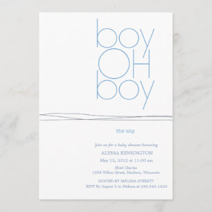 Oh Boy Custom Baby Shower Invitation