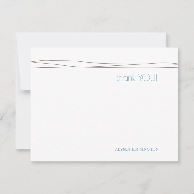 Oh Boy Custom Thank You Note Card (Front)