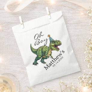 Oh Boy! Cute Dinosaur Baby Shower Favour Bag