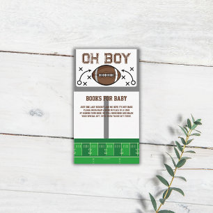 Oh Boy Football Baby Shower Enclosure Card