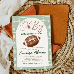 Oh Boy Football Baby Shower Invitation