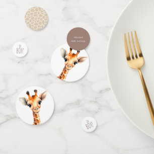 Oh Boy Giraffe Baby Shower  Confetti