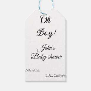 oh boy girl baby shower add name date year venue e gift tags