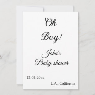 oh boy girl baby shower add name date year venue e invitation