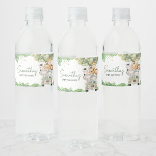 Oh Boy Jungle Safari Baby Shower  Water Bottle Label