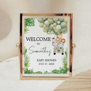 Oh Boy Jungle Safari Baby Shower Welcome Sign