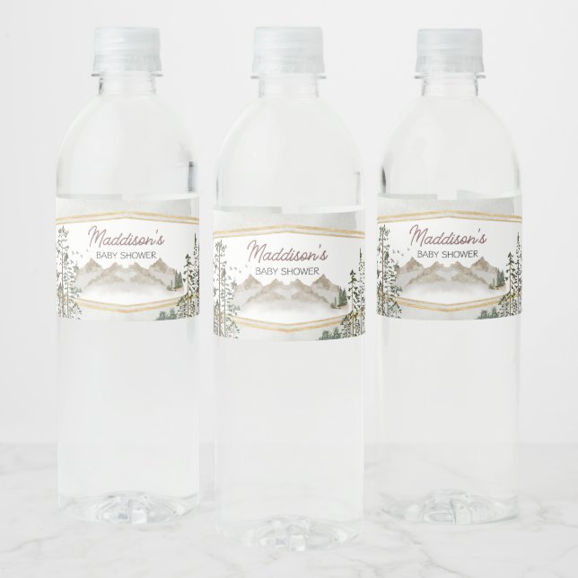 Oh Boy Let the Adventure Begin Baby Shower Water Bottle Label (Bottles)