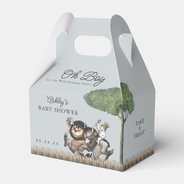 Oh Boy! Let the Wild Rumpus Start | Baby Shower Favour Box (Front Side)