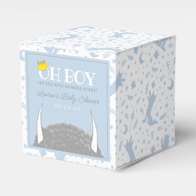 Oh Boy | Let the Wild Rumpus Start Baby Shower Favour Box (Front Side)